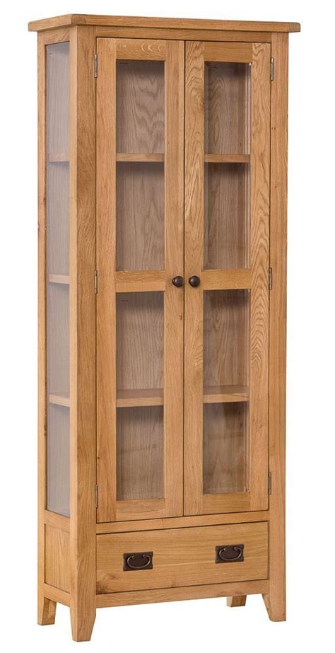 Rustic Oak Glass Display Cabinet Oak Display Cabinet Display Cabinet