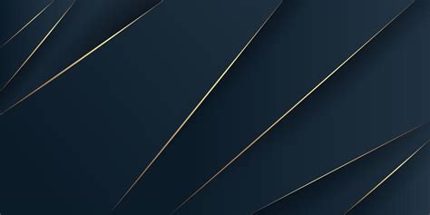 Abstract Luxurious Dark Navy Blue Background With Golden Line Elegant