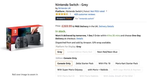 No nintendo switch in stock? Nintendo Switch UK Price cut at Amazon for Christmas ...