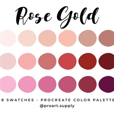 Blush Procreate Color Palette Hex Codes Peach Pink Etsy Australia