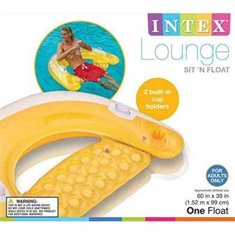 Intex Sit N Float Inflatable Lounge 60 X 39 1 Pack Colors