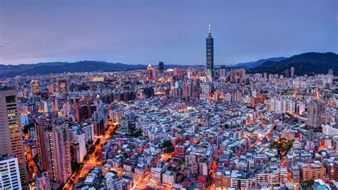 City Cityscape Skyscraper Taipei 101 Taipei Taiwan Street Light