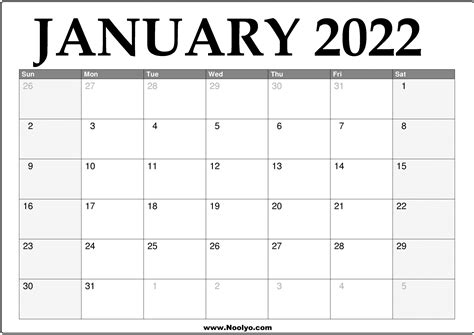2022 Monthly Calendars Calendars Printable