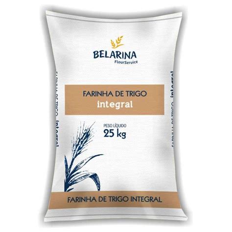 Farinha De Trigo Integral Belarina 25kg Rf Belarina