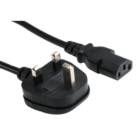 Uk To Iec C13 Cable 13 Amp Fused 2m Black Dcdi