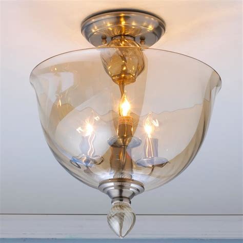 Basic flush mount ceiling fan info. Modern Murano Glass Bowl Semi Flush Ceiling Light - Flush ...