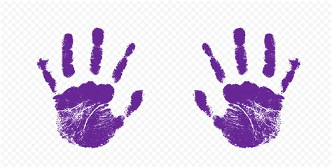 Hd Dark Purple Two Realistic Hand Print Png Citypng