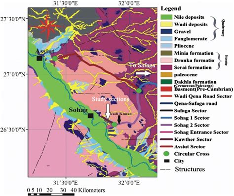 Geological Map Of The Studied Area Modified After 1 Download