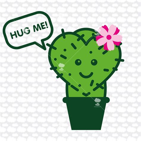 Cactus SVG DXF Hug Me Cactus Clipart Succulent Svg Cactus Etsy