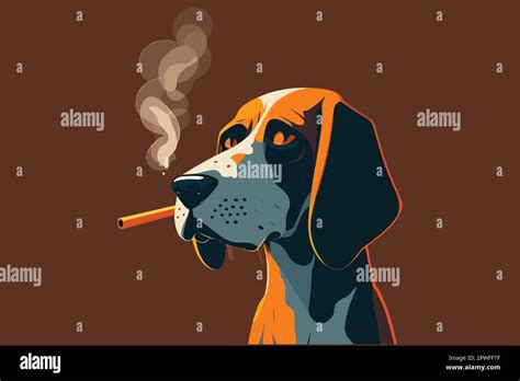 Dog Smoking Cigar Stock Vector Images Alamy