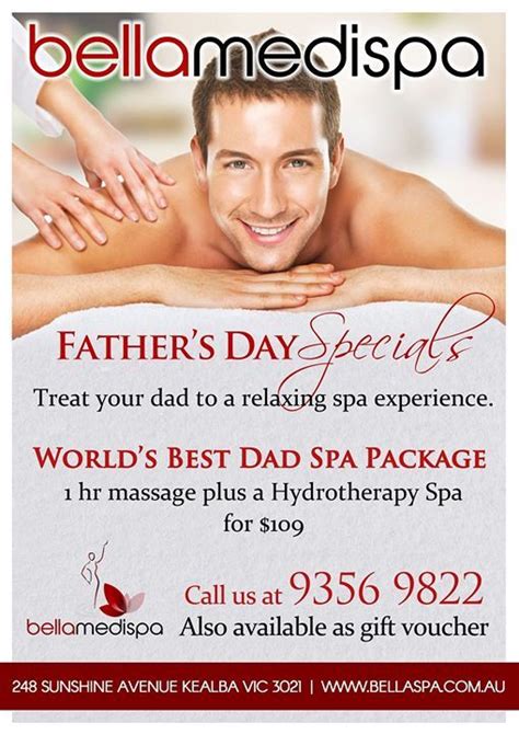 Its Not Too Late For That Special T Treat Your Dad To A Relaxing Spa This Fathers Day With