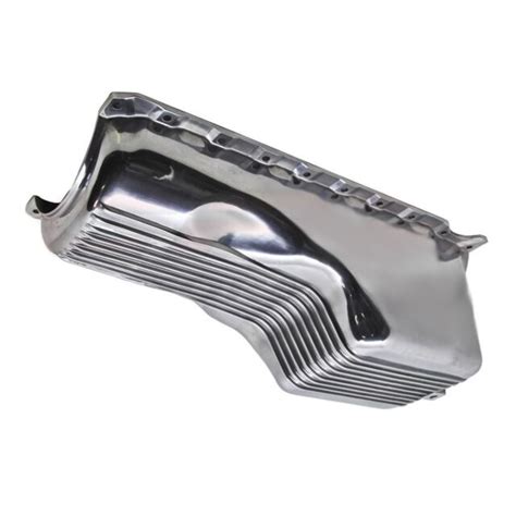 Polished Finned Oil Pan Aluminum Up Big Block Chevy Bbc