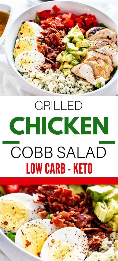 Grilled Chicken Cobb Salad Keto Recipes Dinner Healthy Low Carb