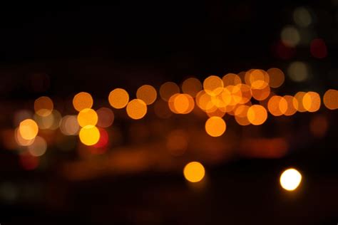 Bokeh Lights Blur Orange Night Wallpaper Distance Night Bokeh