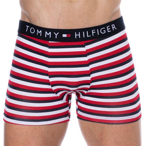 Tommy Hilfiger Print Cotton Boxer Briefs Red Stripe Inderwear