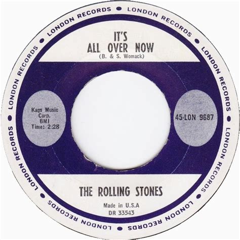 Its All Over Now The Rolling Stones 1964 Rolling Stones Juno
