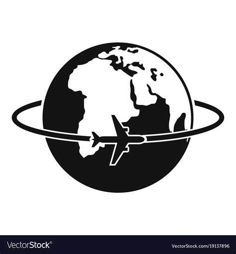 Worldwide Icon Simple Style Royalty Free Vector Image