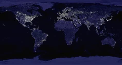 Large Detailed Map Of Earth At Night Earth At Night Large Detailed Map