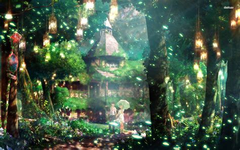 🔥 73 Anime Forest Background Wallpapersafari