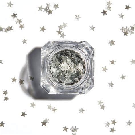 Edible Metallic Silver Glitter Stars 3ml 01oz Cake Decorating