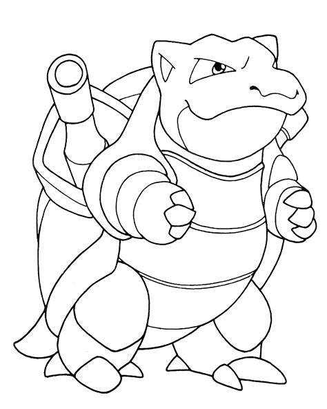 Pokemon Blastoise Coloring Pages Sketch Coloring Page