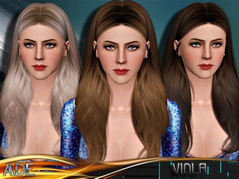Ade Viola Hair For Ts3 By The Sims Resource Sims 3 Hairs