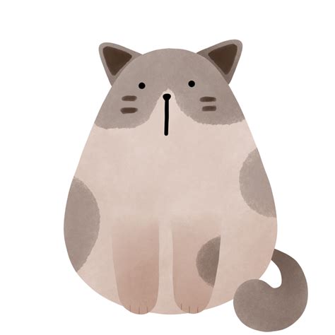 Cute Gray Cat With Pattern 23608622 Png