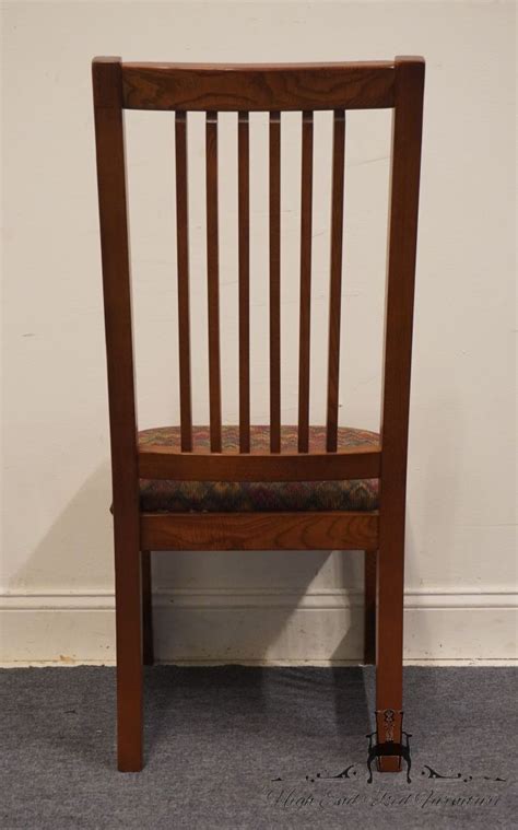 Bassett Furniture Mission Style Oak Dining Side Chair 4033 0461 Ebay