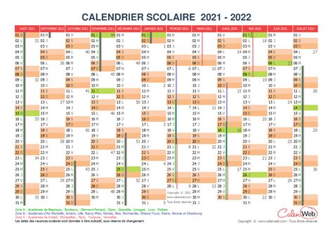 Calendrier Vacances Scolaire 2021 Et 2022 Imprimer Calendrier 2022