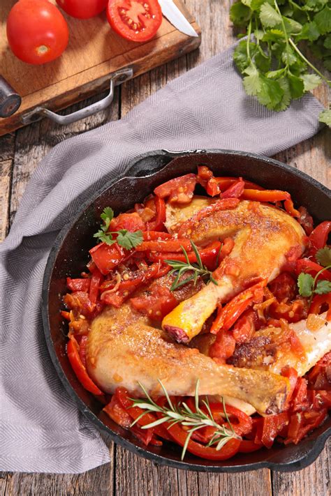Recette cuisses de poulet basquaise