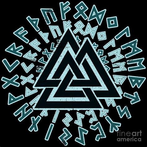 Valknut Viking Warrior Symbol Triangle Digital Art By Mister Tee Pixels