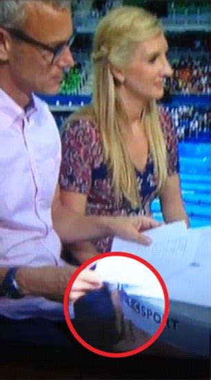 Rebecca Adlington Touches Mark Fosters Leg Again At Rio Olympics 2016