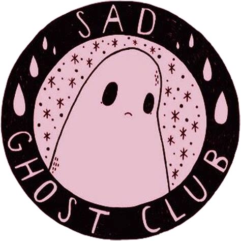 Sad Ghost Cute Aesthetic Girly Scary Grunge Pink Black Sad Ghost Club Logo Clipart Full Size