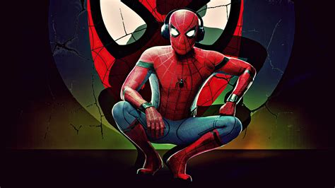 Spiderman With Headphones 4k Hd Superheroes Wallpapers Hd Wallpapers