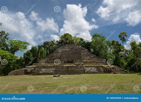 Jaguar Temple At Lamanai Archaeological Reserve Orange Walk Belize