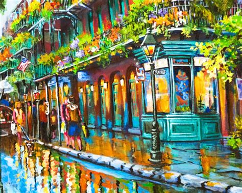 Royal Street Impressionist Street Scene New Orleans French New