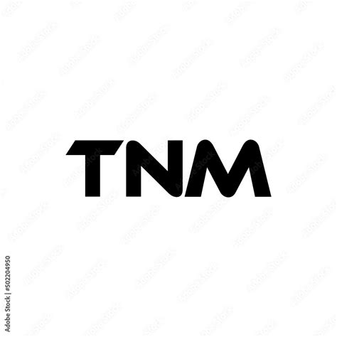 Tnm Letter Logo Design With White Background In Illustrator Vector