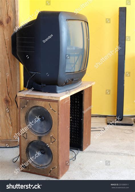 Old Tv Set On Homemade Table Stock Photo 251006911 Shutterstock