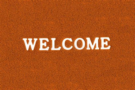 Welcome Mat Top View Stock Photo Image Of Aggressive 162031062