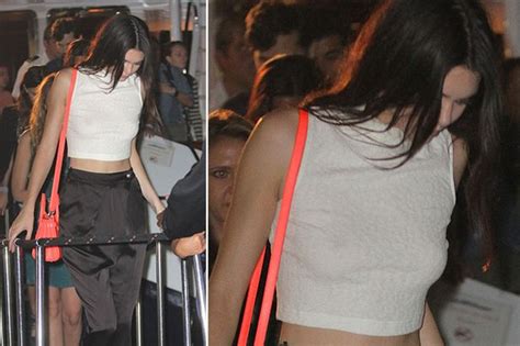 Kendall Jenner Flashes Nipples In See Through White Crop Top Aboard Sister Khloes Birthday