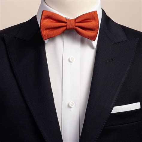 Orange Silk Bow Tie Tailor Store