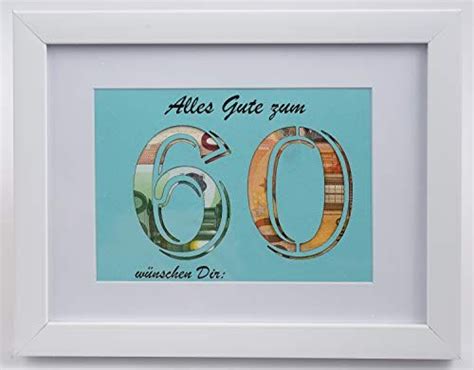 Wird gleich nach dem bestelleingang gedruckt und versendet! Geldgeschenk zum 60. Geburtstag (Farbe wählbar ...