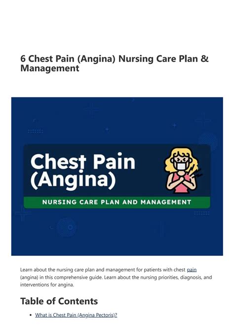 Solution 6 Chest Pain Angina Care Plan Nursing Diagnosis Studypool