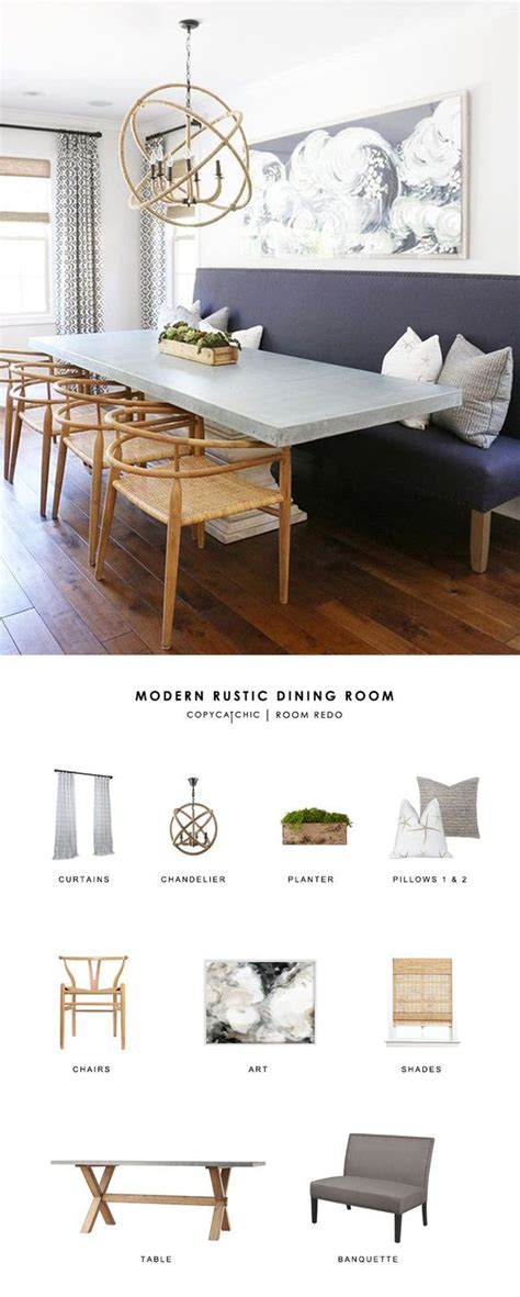 Copy Cat Chic Room Redo Rustic Modern Dining Room Living Room Chairs