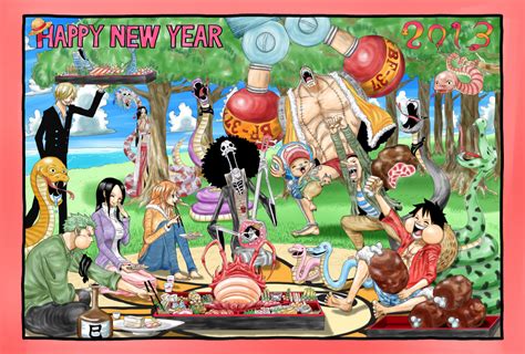 Happy New Year 2013 ニコニコ静画 イラスト Brooks One Piece Anime One