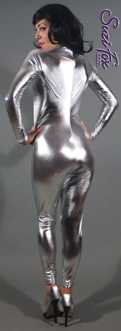 Catsuit Shown In Shiny Metallic Foil Coated Spandex By Suzi Etsy