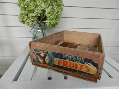 Vintage Fruit Wood Shipping Crate Etsy Crates Shipping Crates