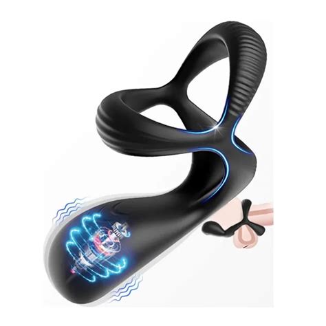 3 In 1 Vibrating Cock Ring Male Vibrator Penis Ring Delay Ejaculation Cockring Perineum