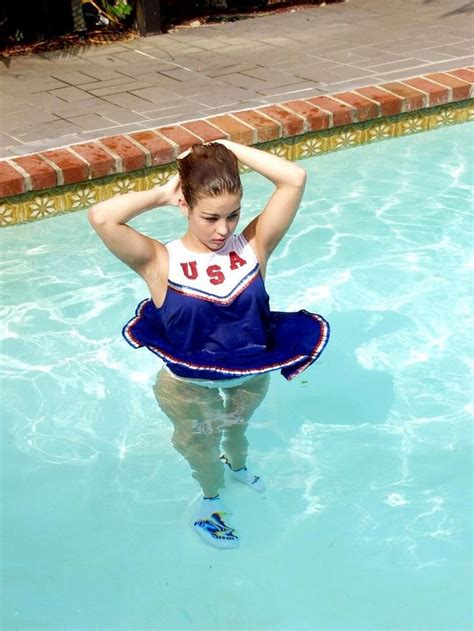Cheerleader In Pool