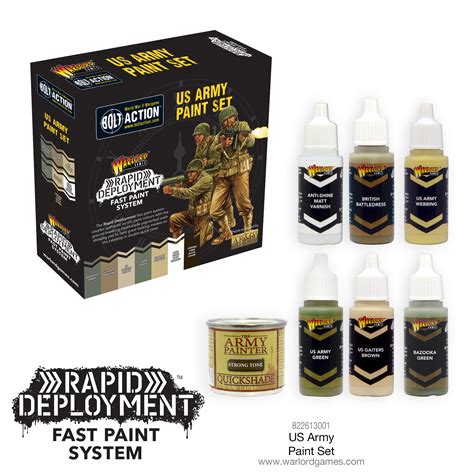 New Bolt Action Us Paint Set Warlord Games